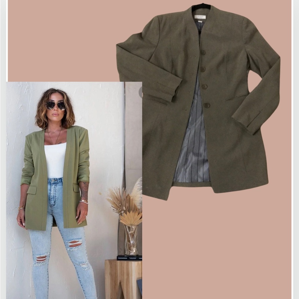 Larry Levine for Dress barn green blazer new never used with out tag